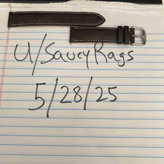 Longines Matte Brown Alligator Leather Strap with Buckle | 19mm | REDUCED