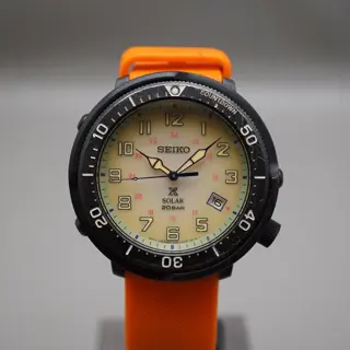 Seiko Prospex SBDJ029 V157 Lowercase Fieldmaster Beige Solar Quartz Watch - $150