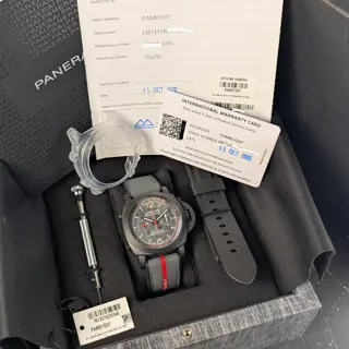 Panerai Luminor Luna Rossa Ceramic Flyback Chrono PAM01037 B+P