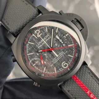 Panerai Luminor Luna Rossa Ceramic Flyback Chrono PAM01037 B+P