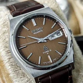 Seiko Type Chocolate 🍫 brown dial - 7546 -7020 quartz - Kanji day/date Calendar $189 ( Reduced)