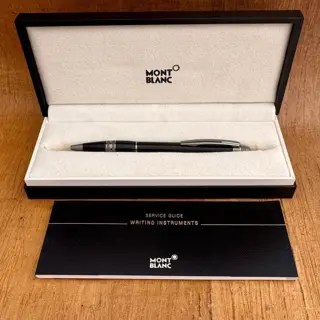 Excellent MONTBLANC Starwalker Midnight Black Ballpoint Pen In Original Box $250
