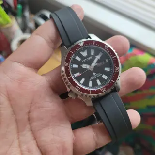 Citizen Fugu Red Bezel ref. NY0156-04E