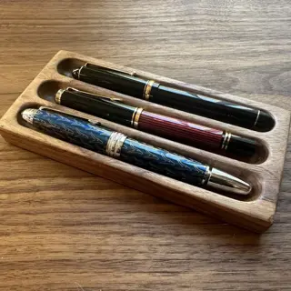 hand made walnut pen trays
