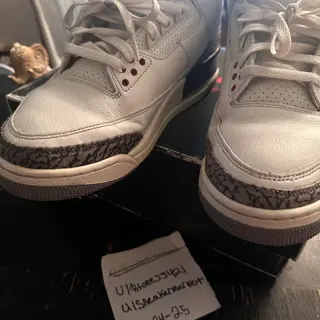 Jordan 3 white cement size 12 $130