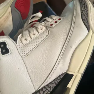 Jordan 3 white cement size 12 $130