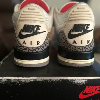 Jordan 3 white cement size 12 $130