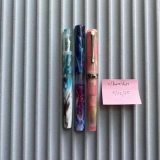Small maker pens (Hello Tello Studio, Edison) made of Stormwinds blanks