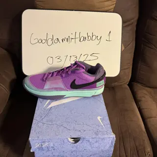 JA 1 Christmas, size 11, damaged box, deadstock, $165