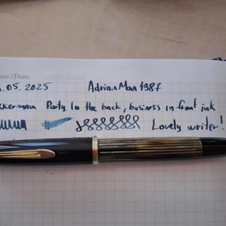 Pelikan 400NN Tortoise Brown Striped 1956-1965 with lovely 14 ct RB nib and ebonite feed