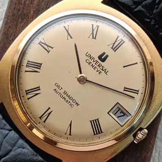 1970s Clean Universal Genève Gilt Shadow Gold Electroplated - $999 Shipped!