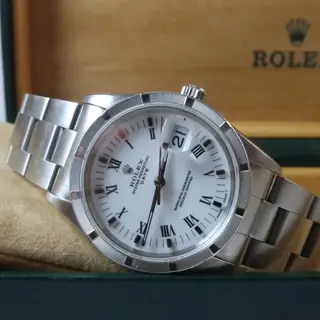 Final Reduction! Rolex Roman Print Date 15210 Engine Turned Bezel, Full Kit