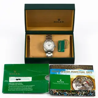 Final Reduction! Rolex Roman Print Date 15210 Engine Turned Bezel, Full Kit