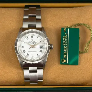 Final Reduction! Rolex Roman Print Date 15210 Engine Turned Bezel, Full Kit