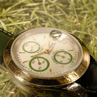 Tudor Tiger Prince Date Chronograph 40mm Green Automatic - 18k Gold Accents - New Strap - Recent Test & Authentication