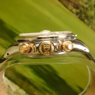 Tudor Tiger Prince Date Chronograph 40mm Green Automatic - 18k Gold Accents - New Strap - Recent Test & Authentication
