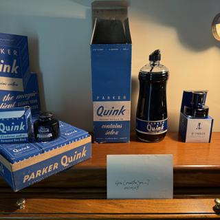 Rare Parker Inks - NOS Sealed Bottles in Original Boxes (Vintage Quink, Discontinued Penman Sapphire)