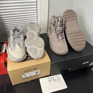 yzy 500 stone salt Sz 11U og all $80 yzy season 7 cinder Sz 45 clean $300