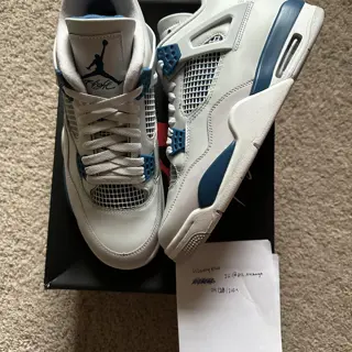 DS Jordan 4 Military Blue Size 10 (Damaged Box Lid) - $210 shipped