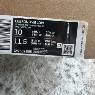 Nike Lebron 18 Bugs Bunny / Marvin The Martian $90 10 DS