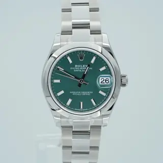 2024 Rolex Datejust 31 278240 Mint Green Stainless Steel BOXES/PAPERS