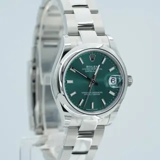2024 Rolex Datejust 31 278240 Mint Green Stainless Steel BOXES/PAPERS