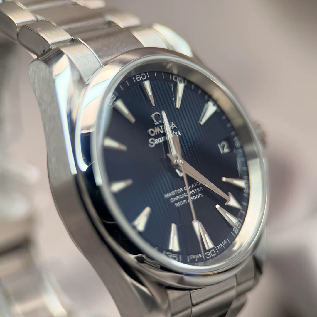 Omega Seamaster Aqua Terra 150M 38.5mm Blue “Teak” Dial - James Bond ...