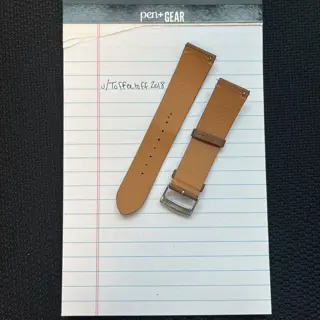 Used Handdn Nubuck Leather Strap - Coffee colorway