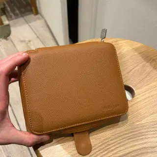 Molequin Ultra Slim Whiskey Tan case for 4 watches