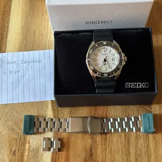 Seiko SRPE37 “King Samurai” with optional Strapcode Hexad Bracelet - (REDUCED) $325