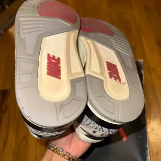 Air Jordan 3 White Cement Reimagined - Size 8 - Worn - $120 Shipped - Add for invoice