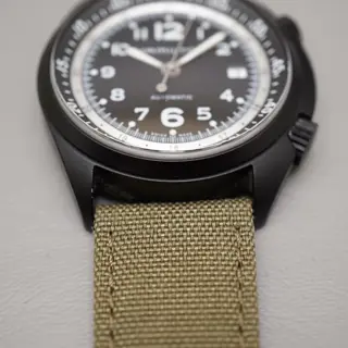 Hamilton Khaki Aviation H80485835 Pilot Pioneer Black Aluminum Automatic Watch - $480
