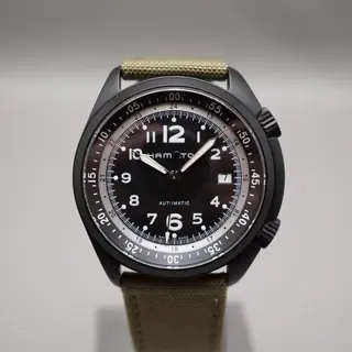 Hamilton Khaki Aviation H80485835 Pilot Pioneer Black Aluminum Automatic Watch - $480
