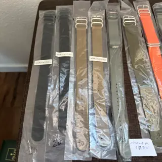 Maratac Zulu Good Quality Nato Straps, 20mm and 22mm Assorted Colors