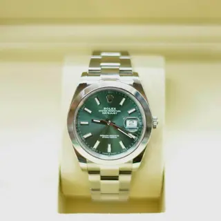 4/2025 Rolex Datejust 41mm Green Dial Complete Set *$9,700 + label*