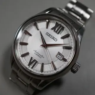 Seiko Presage SARX001 6R15 Silver Dial Date Sapphire Automatic - $265