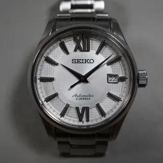 Seiko Presage SARX001 6R15 Silver Dial Date Sapphire Automatic - $265
