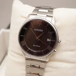 Citizen Eco-Drive AS1060-54E Black Roman Dial JDM Radio Wave Solar Quartz Watch - $120