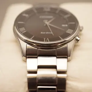 Citizen Eco-Drive AS1060-54E Black Roman Dial JDM Radio Wave Solar Quartz Watch - $120