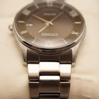 Citizen Eco-Drive AS1060-54E Black Roman Dial JDM Radio Wave Solar Quartz Watch - $120