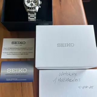 Seiko SSC813 Solar Prospex Speedtimer - Reduced - Excellent and full kit - $350