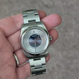 Rolex 36mm OP with Discontinued Concentric Blue and Silver Dial 🤩