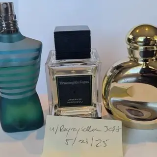 *VINTAGE/RARE* Zegna Javanese Patchouli, Le Male 2010, Guerlain Habit Rouge, Halston Man Amber, MFK Aqua Universalis (bottle)