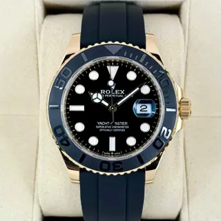 2022 Rolex Yacht-Master 42mm 226658 18kt Yellow Gold Oysterflex Bracelet Black Dial - $29,500