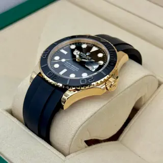 2022 Rolex Yacht-Master 42mm 226658 18kt Yellow Gold Oysterflex Bracelet Black Dial - $29,500