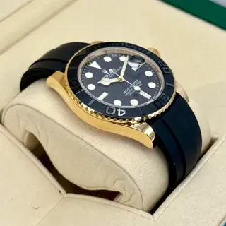 2022 Rolex Yacht-Master 42mm 226658 18kt Yellow Gold Oysterflex Bracelet Black Dial - $29,500