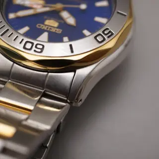 Seiko 5 Sports 7S36-00L0 Blue Dial Two Tone Automatic Watch - $150