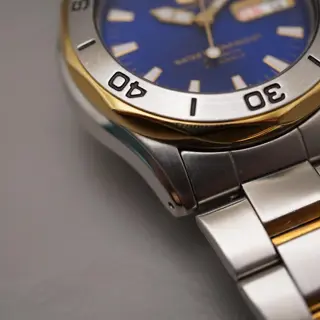 Seiko 5 Sports 7S36-00L0 Blue Dial Two Tone Automatic Watch - $150