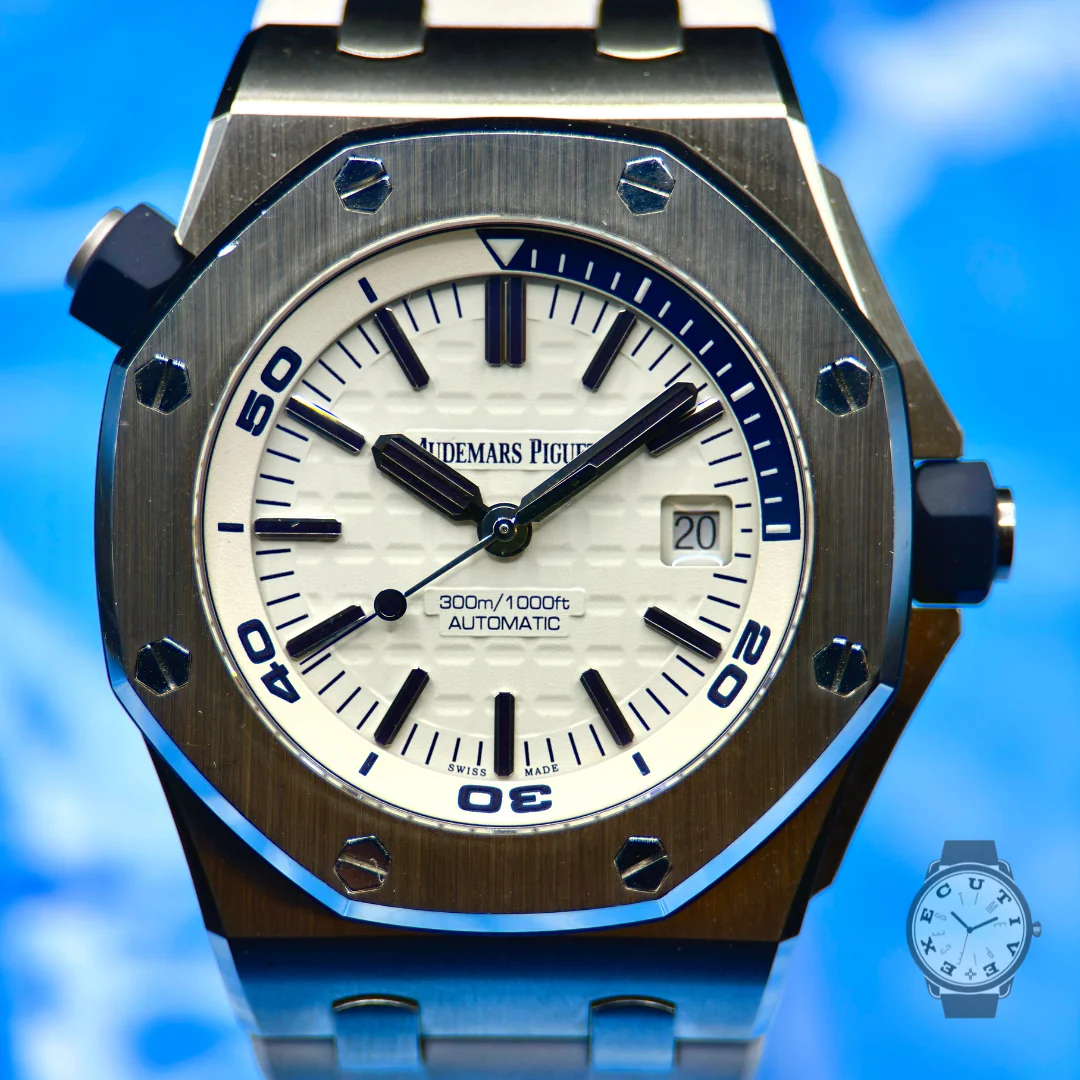 Audemars Piguet Royal Oak Offshore Diver – White Dial Navy Accents ...