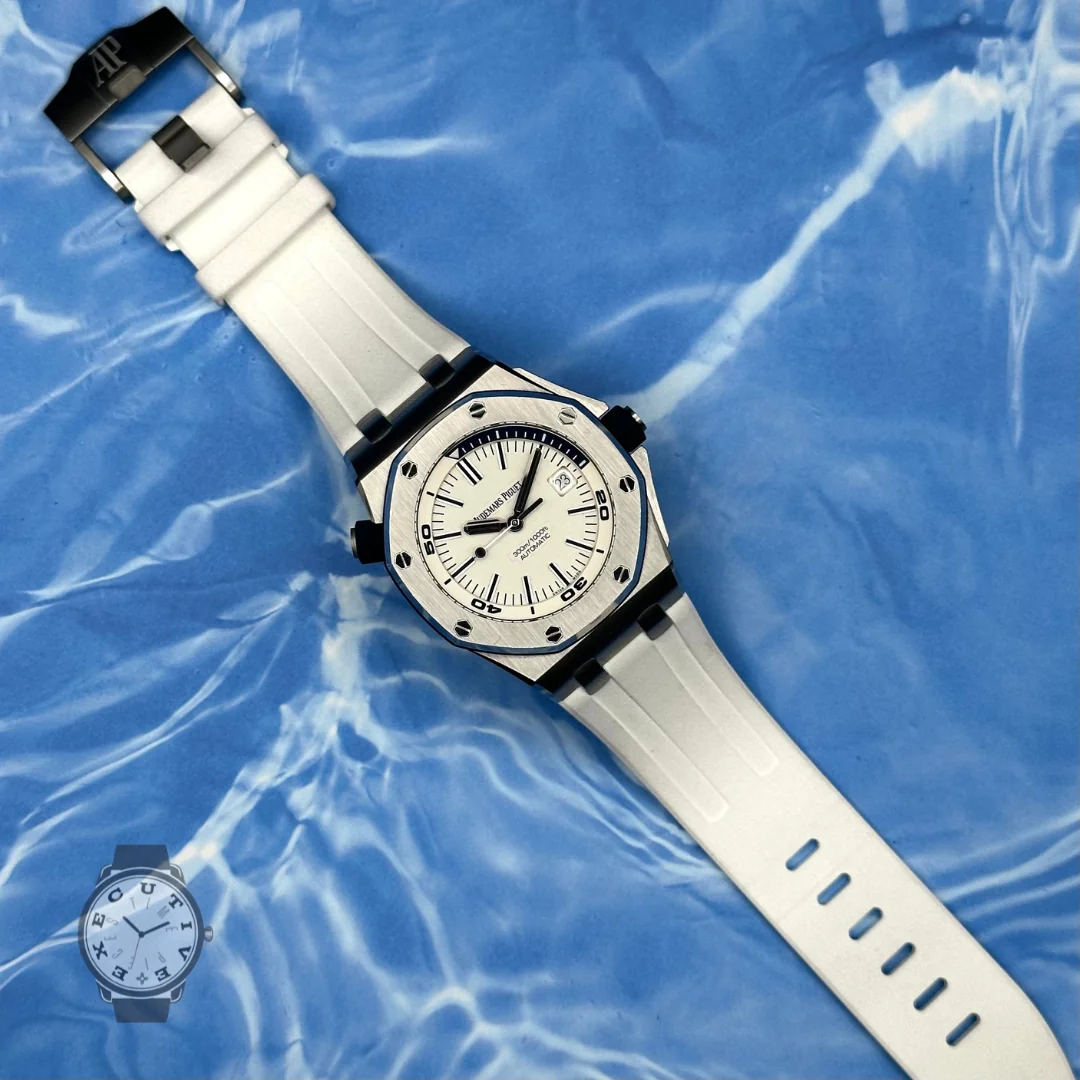 Audemars Piguet Royal Oak Offshore Diver – White Dial Navy Accents ...